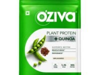 OZiva Plant Protein Powder, Pea Isolate, Vegan, Unflavoured, 1kg