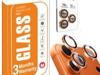 OpenTech® Premium Camera Lens Protector Compatible For iPhone 17 Pro / 17 Pro Max Cosmic Orange – 9H Tempered Glass, Military-Grade Anti-Scratch, Case-Friendly, Easy Install Frame