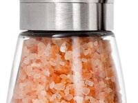 P-Plus International Salt and Pepper Grinder Salt or Pepper Shakers - Adjustable Ceramic Spice Grinder (Small (Pack 1))