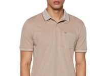 Peter England Men's Premium Regular Fit Half Sleeve Polo T-Shirt with Pocket | Cotton Rich | Birds Eye Interlock Weave