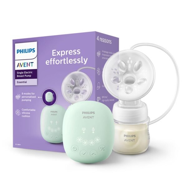 Philips Avent Electric Breast Pump | No.1 Brand Recommended by Moms Worldwide | Personalised Experience with 4 Expression & 4 Stimulation settings | Soft adaptive Silicon Cushion | Portable | SCF323