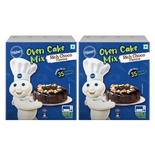 Pillsbury Oven Chocolate Cake Mix, Rich Choco, 285 Gm X Pack of 2, 570 Gm