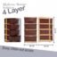 Plastic Modular Drawer Storage Chest Of Drawers Organizer Storage Box, Large Stomo Racks For Multipurpose Anti-slip Shoes Organizers (Brown, 4 Layer)