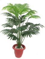 Polyester Natural Looking 18 Leaves Areca Palm | Ornamental Plant For Interior | Indoor Tropical Plant For Home/Shop/Office Decor/Gifting Artificial Plant Without Pot (70 Cm, Green)