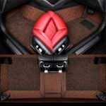 Premium 7D Car Mat for Toyota Innova Crysta (Model : 2017-2026) || Luxury Leather Dual-Stitch Full Set 7D Car Floor Mat || 100% Waterproof || Color :Coffee Stitch-Coffee Grass (Design-1)