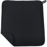 Primeway® Microfibre Polyester Extremely Absorbent Anti-Slip Dish Drying Mat, Black (40x36cm)