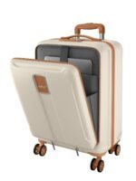 Safari Cabin Trolley Bag with Laptop Compartment, Hardside Polycarbonate Small (55cm) Suitcase | 360° 8 Wheel Spinner Travel Luggage| Recessed Combination Lock|Thorium Neo| Vanilla