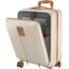 Safari Cabin Trolley Bag with Laptop Compartment, Hardside Polycarbonate Small (55cm) Suitcase | 360° 8 Wheel Spinner Travel Luggage| Recessed Combination Lock|Thorium Neo| Vanilla