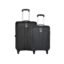 Safari Thorium Sharp Anti-Scratch Combo Set of 2 Black Small, Medium Check-in 4 Wheel Hard Suitcase