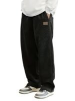 Samfor Men's Comfortable Baggy Corduroy Pants | Relaxed Fit Stretch Waist Trousers for Everyday Wear | Casual Trouser for Man
