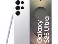 Samsung Galaxy S25 Ultra 5G AI Smartphone (Titanium Whitesilver, 12GB RAM, 256GB Storage), 200MP Camera, S Pen Included, Long Battery Life