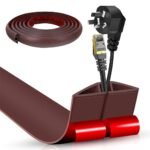 Serplex 6.6FT Self-Adhesive Floor Cable Protector, Wire Hide | Loose Wire Concealment, Trip Hazard Reduction, Protective Sleeve, 6.6FT Length, Easy Setup, Home Office Use, Support