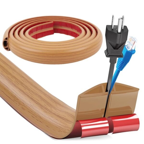 Serplex® 6.6Ft Self Adhesive Floor Cord Cover PVC Cord Hider for Offices