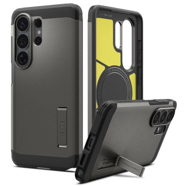 Spigen Tough Armor MagFit | Samsung Galaxy S26 Ultra Case [MagSafe] [Kickstand] Galaxy S26 Ultra Back Cover | TPU+PC - Gunmetal