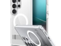 Spigen Ultra Hybrid S MagFit | Samsung Galaxy S26 Ultra Case [Reinforced Kickstand] [Transparent] Galaxy S26 Ultra Back Cover | TPU+PC - Clear White