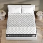 Springwel Essential Reversible 4 Inch Mattress | 15 Yrs Warranty | HR Foam | Medium Firm Quilted Mattress with Breathable & Anti Microbial Bamboo Charcoal Fabric Cover | Double Size (72X48X4) Inches