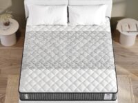 Springwel Essential Reversible 4 Inch Mattress | 15 Yrs Warranty | HR Foam | Medium Firm Quilted Mattress with Breathable & Anti Microbial Bamboo Charcoal Fabric Cover | Double Size (72X48X4) Inches