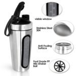 Steel Shaker Bottles for Protein Shake, Gym Bottles for Men Protein Shaker Bottle for Gym Shaker Bottles for Gym Bottle Gym Water Bottle for Men Shaker Steel Shaker Bottle…