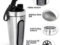 Steel Shaker Bottles for Protein Shake, Gym Bottles for Men Protein Shaker Bottle for Gym Shaker Bottles for Gym Bottle Gym Water Bottle for Men Shaker Steel Shaker Bottle…