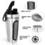 Steel Shaker Bottles for Protein Shake, Gym Bottles for Men Protein Shaker Bottle for Gym Shaker Bottles for Gym Bottle Gym Water Bottle for Men Shaker Steel Shaker Bottle…