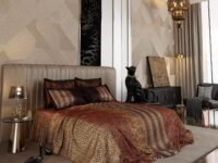 Stoa Paris 300TC Enriched Cotton Super Size Bedsheet with 4 Pillow Covers, 274cm x 274cm Ideal for Double & King Size Bed, Breathable, Moisture Absorption, All-Season Comfort, Untamed - Gold, Beige