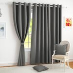 Story@Home 100% True Blackout Window Curtains 5 Feet Long Set of 1 | Solid Design | Room Darkening Curtain | Thermal Insulated Curtains for Living Room, Bedroom | (116 X 152 Cm, Ash Grey)