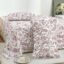 Story@Home 190 TC Cotton Double Bedsheet Set with 2 Pillow Covers | Soft Breathable Fabric | 250 x 225 cm Double Bed Sheet | Light Pink & Brown Floral Printed Bedding for Bedroom