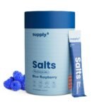 Supply6 Salts | Electrolyte Mix | Zero Added Sugar | Sodium, Potassium, Magnesium, Zinc & Fiber | Keto Friendly, Vegan Friendly, No Preservatives (36 Servings, Blue Raspberry)