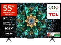 TCL 139 cm (55 Inches) 4K UHD Smart QD-Mini LED Google TV | 144Hz Refresh Rate | 3GB RAM | 46W Onkyo 2.1 | Upto 512+ Zones | IMAX Enhanced | 55Q6C