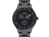 TIMEX Analog Watch for man with Black Round Dial & Black Stainless Steel Bracelet Band Water Resistant Men's Wrist Watches - TWHG03SMU17
