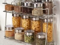 Tabletop Spice Rack For Your Kitchen_Countertop Spice s And Masala Rack 2 -Tiered Shelf And 2 Layer Stainless Steel And Special Countertop Spice Rack-(Pack Of One) (Nhsp)