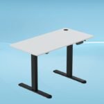 The Sleep Company - AeroPlus Electric Height Adjustable Desk | Ergonomic Work from Home Table | 4 Memory Presets | 2 Years Warranty | 1200 x 600 Thick Top | Free Installation | White & Black