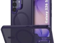 TheGiftKart for Samsung S26 Case | Shockproof Hard Back Cover | Built-in Stand | Hybrid Shockproof Galaxy S26 Back Cover Case (PC & TPU, Matte Frosted Back, MagSafe Compatible, Translucent Violet)