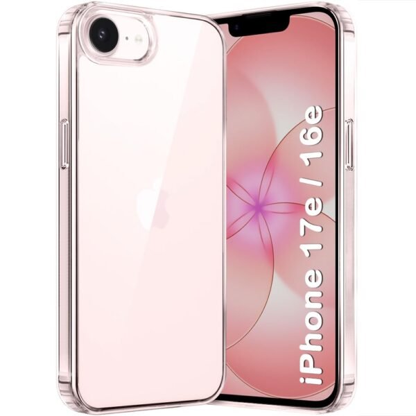 TheGiftKart for iPhone 16e / iPhone 17e Case, Clear Hard Back Cover, Ultra-Hybrid Shockproof Back Cover Case with Camera & Screen Protection (PC & TPU, Transparent)
