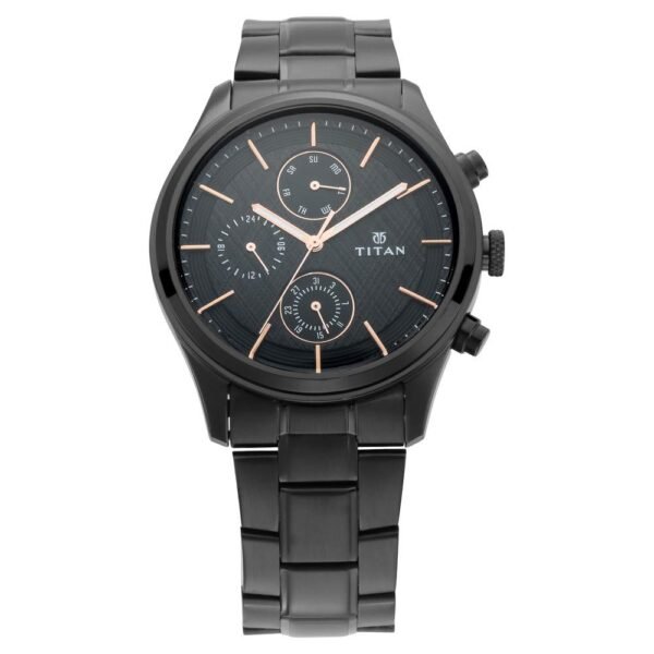 Titan Analogue Men's Watch (Black Dial Black Colored Strap)/NP1805NM01