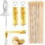 Tornado Spiral Potato Cutter Manual Slicer Vegetable Spiralizer Chips Maker with 4 Stainless Steel Sticks (Potato Twister with Bamboo Sticks)
