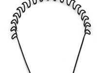 Trending Trunks Zigzag Wave Metal Hairband Zig Zag Hair Band for Men and Women, Black