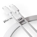 Type C to C 60W Fast Charging Cable for iPhone, MacBook, iPad by HOMEMO | Compatible with iPhone 17/Air/Pro/Pro Max, 16/Plus/Pro/Pro Max, 15, MacBook, iPad, AirPods. 6 Months Warranty.Universal USB C