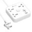 UltraProlink 6 in 1 Extension Board Power Strip Multi-Port| ISI Approved Heavy Duty Cable-2m| 6 Ports-1 Fast Charge Type-C(PD 20W) 2 USB-A Ports & 3 AC Sockets|Charging iPhones 50% in 30 mins