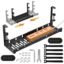 Under Desk Cable Organizer Cable Organizer Rack, Retractable 28.5-55 cm Adjustable Metal Tray, Adjustable Under Desk Cable Organizer Holder for Power Extention, Power Cord, Network Cable