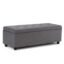 Urban Design Organizer Stool Chest Storage Box with Lid/Multi-Functional Collapsible Ottoman Footrest Seat Footstool,Linen,Grey