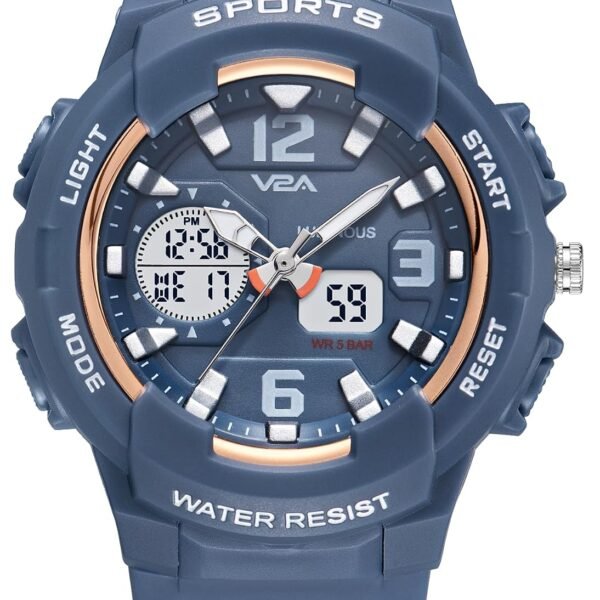 V2A Analog Digital 5ATM Waterproof Fashion Black Sports Watch for Women and Girls | Watch for Women | Ladies Watch | Wrist Watch for Women | Girls Watch