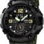V2A Analogue - Digital Men's Watch (Green Dial Green Colored Strap)