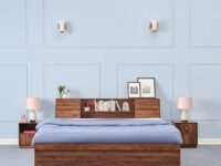 Wakefit Bed | 1 Yr Warranty | Bed Queen Size, Comes with Storage Box, Noise Free, Density: 680–750 kg/m³, Termite & Borer Resistant, Fits Mattresses Up to 8 Inches (Orion 78 x 60 - Columbian Walnut)
