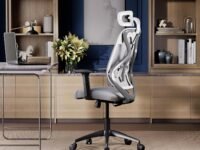 Wakefit Gravita Ergonomic Office Chair for Work | 3 Year Warranty | Single Lock and Recline | Soft Armrest with 3 Dimension adjustability| Strong Nylon Base | 8+ Hours of Comfort| White and Grey