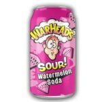 WarHeads Sour Watermelon Soda 355ml (Pack of 6 Cans X 355ml Each) Imported