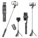WeCool S1 Selfie Stick Tripod, 3-in-1 Multifunctional Design with Detachable Wireless Remote, Portable & Lightweight Phone Tripod for Vlogging, Photography, iPhone & Android Smartphones
