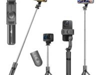 WeCool S1 Selfie Stick Tripod, 3-in-1 Multifunctional Design with Detachable Wireless Remote, Portable & Lightweight Phone Tripod for Vlogging, Photography, iPhone & Android Smartphones