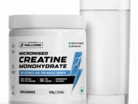 Wellcore Pure Micronised Creatine Powder (33 Servings, Unflavoured) | For Enhanced Muscle Strength With Rapid Absorption | Creatine Monohydrate | Wellcore Creatine Unflavoured - 100g