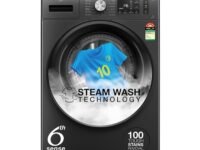 Whirlpool 7 Kg 5 Star Inverter Front Load Washing Machine with In-Built Heater (SUPREME CARE 7012 -E, Midnight Grey, 100+ Tough Stains, Steam Technology, 2025 Model)